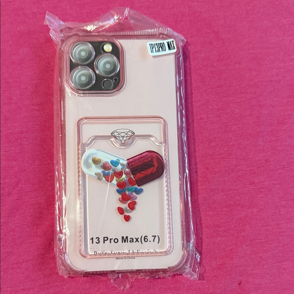Stylish Pink Phone Case for 13 Pro Max